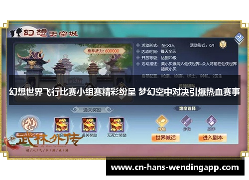 幻想世界飞行比赛小组赛精彩纷呈 梦幻空中对决引爆热血赛事 幻想世界飞行比赛小组赛精彩纷呈 梦幻空中对决引爆热血赛事