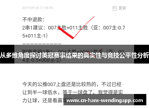 从多维角度探讨英冠赛事结果的真实性与竞技公平性分析