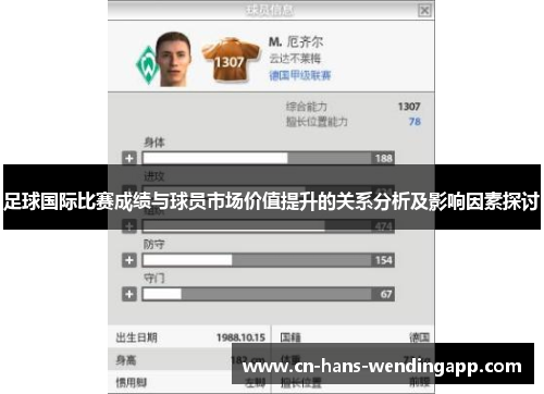 足球国际比赛成绩与球员市场价值提升的关系分析及影响因素探讨